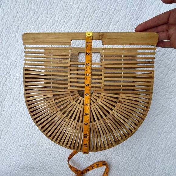 Arc Bag – Boho Wooden Handbag | Half Moon Clutch Purse - Picture 9 of 10